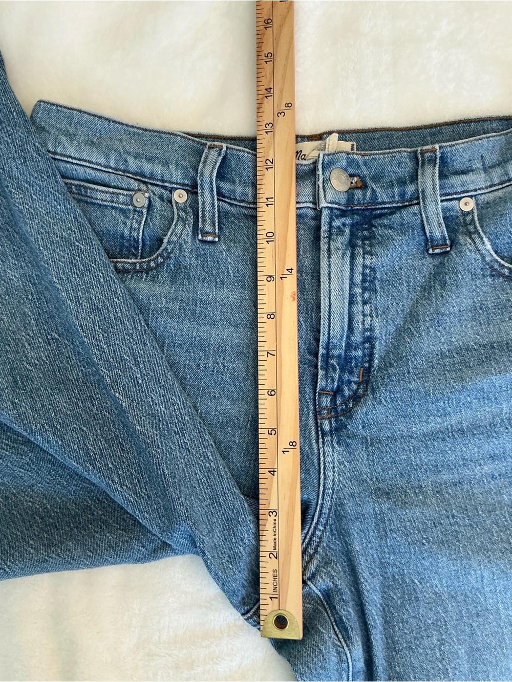 Madewell Classic Petite Perfect Vintage Wide-Leg Jeans  Heathcote Wash Sz 31 - Picture 11 of 13